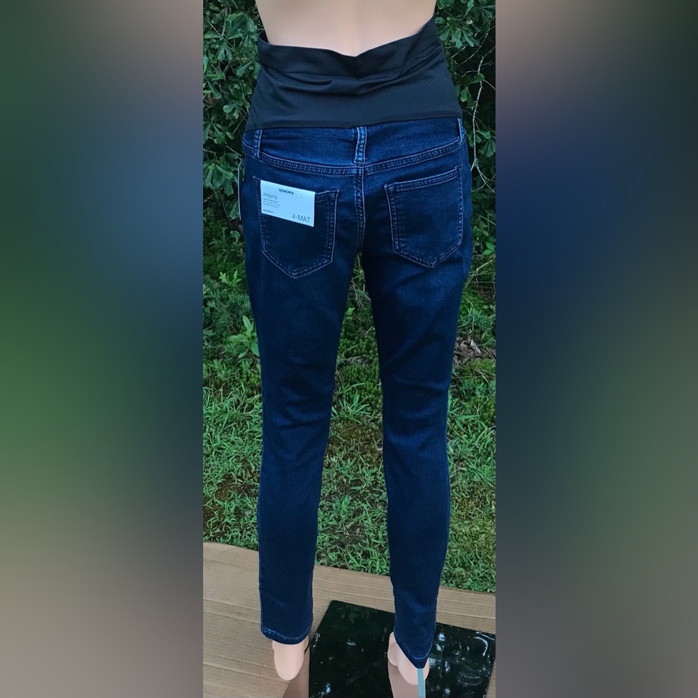 NWT Sonoma Dark Wash Maternity Jeggings